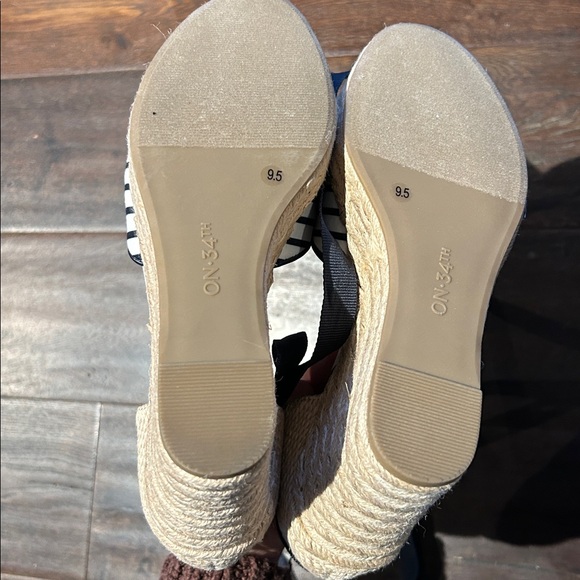 NIB ~ ON THE 34th MELINDA STRIPED ESPADRILLE WEDGE sz 9.5 - Picture 7 of 8